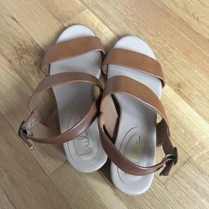 Lulus low block heel sandals